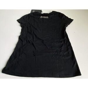 Chic Black Short Sleeve Women's Tee